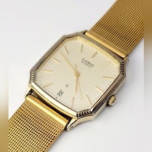 Vintage Casio MQ-911G Gold Octagonal Quartz Watch – Japan JM | Date | JDM